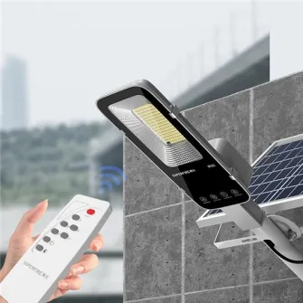 Lampa solara stradala LED Superfire FF5-C, panou solar, telecomanda, 263W, 1200 lm, acumulator 15000 mAh, IP65