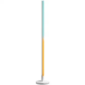 Lampadar LED RGB inteligent WiZ Pole Floor Light, Wi-Fi, control vocal, 13W, 1080 lm, lumina alba si colorta (2200-6500K RGB), IP20, 150cm, Alb