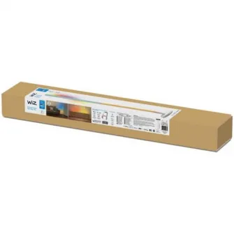 Lampadar LED RGB inteligent WiZ Pole Floor Light, Wi-Fi, control vocal, 13W, 1080 lm, lumina alba si colorta (2200-6500K RGB), IP20, 150cm, Alb