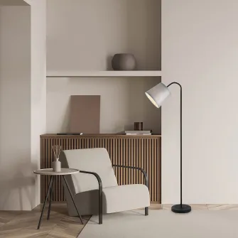 Lampadar Rabalux Godric 6639, E27, Max 25W, IP20, 170x20cm, metal, Negru/Gri