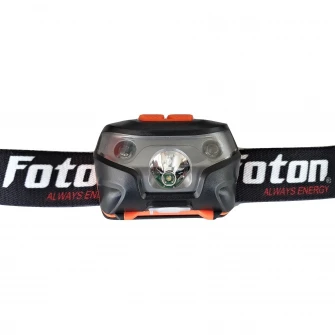 Lanterna frontala FOTON Sport HL5643, led 3W+led rosu, acumulator Litiu-Polimer, USB