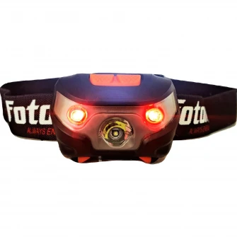 Lanterna frontala FOTON Sport HL5643, led 3W+led rosu, acumulator Litiu-Polimer, USB