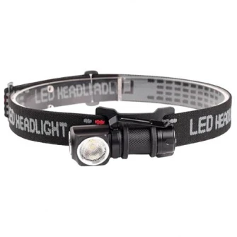 Lanterna frontala LED PNI Adventure F75, cu acumulator, USB, incarcator magnetic, 6W, 600 lm, 3.7V, IPX4, Aluminiu