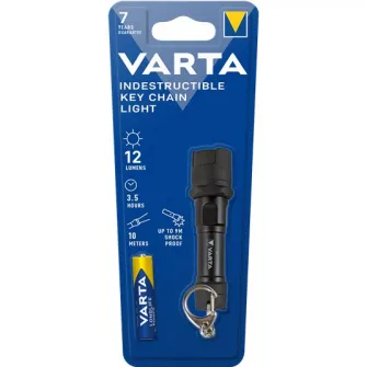 Lanterna LED breloc Varta 16701, 12 lm, rezistenta sporita, 1AAA