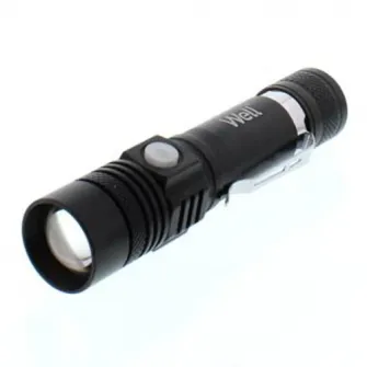 Lanterna LED reincarcabila Well Apex, cu Zoom, 350 lm, Li-Ion 1200mAh, Aluminiu