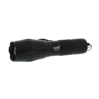 Lanterna LED reincarcabila Well Space, 10W, 600 lm, Li-Ion 1200mAh, Aluminiu
