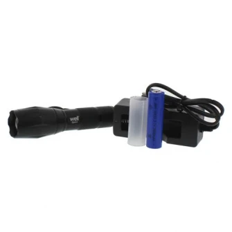Lanterna LED reincarcabila Well Space, 10W, 600 lm, Li-Ion 1200mAh, Aluminiu