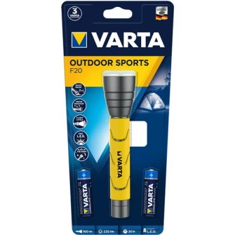 Lanterna LED Varta Outdoor Sports, 5W, 235 lm, 2AA, Galben