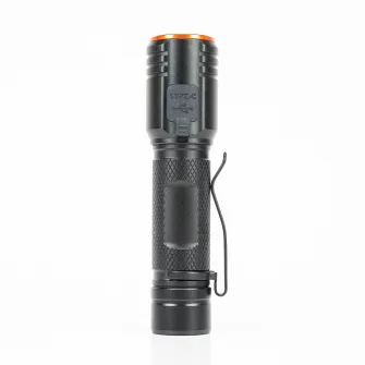 Lanterna PNI Adventure F650 cu LED 20W, 2000lm, din aluminiu, IPX6, acumulator inclus, incarcare prin USB tip C