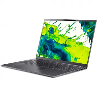 Laptop Acer Aspire 16 AI OLED cu procesor Intel Core Ultra 7 256V pana la 4.8 GHz, 16'', WUXGA OLED, 16GB LPDDR5X, 512GB SSD, Intel Arc Graphics 140V, No OS, Steel Gray