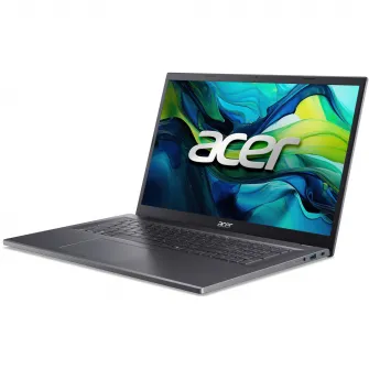 Laptop Acer Aspire 17 cu procesor Intel Core 7 150U pana la 5.4 GHz, 17.3'', FHD IPS, 16GB LPDDR5, 1TB SSD, Intel Graphics, No OS, Steel Gray