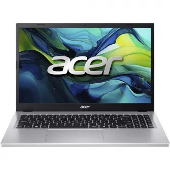 Laptop Acer Aspire Go 15 AG15-71P-58WM cu procesor Intel® Core™ i5-1334U pana la 4.6GHz, 15.6'' Full HD, IPS, 16GB DDR5 RAM, 512GB SSD, Intel® Iris® Xe Graphics, No OS, Pure Silver