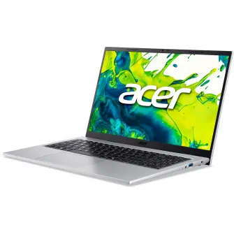 Laptop Acer Aspire Go 16 cu procesor Intel Core i9-13900H pana la 5.4 GHz, 16'', WUXGA IPS, 120Hz, 16GB DDR5, 512GB SSD, Intel UHD Graphics, No OS, Pure Silver
