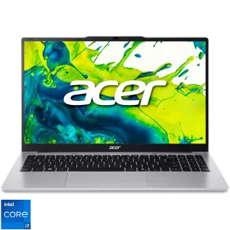 Laptop Acer Aspire Lite 15 AL15-72P-71X1 cu procesor Intel Core™ i7-13620H up to 4.90 GHz, 15.6'', Full HD, IPS, 16GB DDR5 RAM, 1TB SSD, Intel UHD Graphics, No OS, Pure Silver