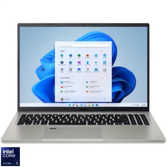 Laptop Acer Aspire Vero 16 cu procesor Intel® Core™ Ultra 5 225H pana la 4.9 GHz, 16'', WUXGA IPS, 16GB LPDDR5X, 1TB SSD, Intel® Arc™ 130T GPU, Windows 11 Home, Cobblestone Gray