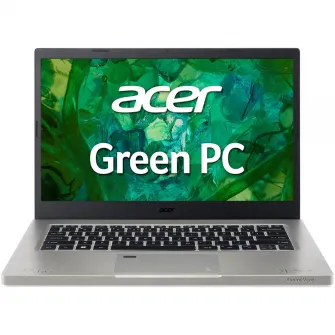 Laptop Acer Aspire Vero cu procesor Intel Core i7-1355U pana la 5.00 GHz, 14'', FHD IPS, 16GB LPDDR4X, 512GB SSD, Intel UHD Graphics, No OS, Cobblestone Gray