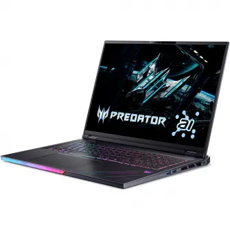 Laptop Acer Gaming Predator Helios 18 AI PH18-73-906Y cu procesor Intel® Core™ Ultra 9 275HX pana la 5.4GHz, 18'' WQXGA, IPS, 250Hz, 32GB DDR5 RAM, 1TB SSD, NVIDIA® GeForce RTX 5080 16GB GDDR7, No OS, Abyssal Black