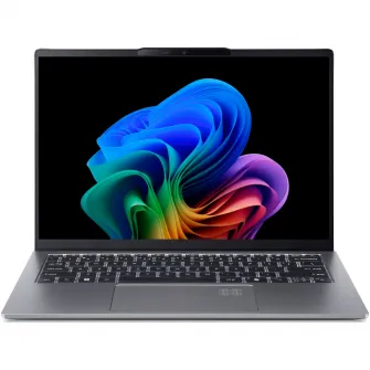 Laptop Acer Swift Go 14 AI OLED SFG14-64-R4CJ cu procesor AMD Ryzen™AI 7 350 pana la 5.0GHz, 14'' WUXGA, OLED, 16GB LPDDR5X RAM, 1TB SSD, AMD Radeon™ 860M, Windows 11 Home, Sparkly Silver