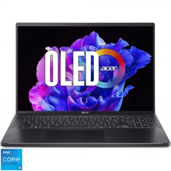 Laptop Acer Swift Go 16 Pro Black Edition SFG16-71-5168 cu procesor Intel® Core™ i5-13420H pana la 4.7GHz, 16
