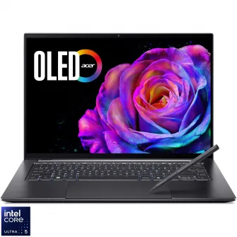 Laptop Acer Swift X 14 OLED SFX14-73G-53S2 cu procesor Intel® Core™ Ultra 5 225H pana la 4.9GHz, 14.5