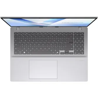Laptop ASUS Vivobook 16 X1607QA cu procesor Snapdragon X X1 26 100 pana la 2.97GHz, 16'', WUXGA, IPS, 16GB LPDDR5X RAM, 1TB SSD, Qualcomm Adreno GPU, Windows 11 Home, Cool Silver