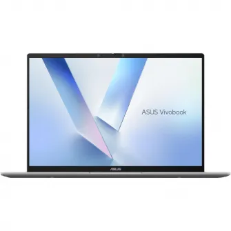 Laptop ASUS Vivobook 16 X1607QA cu procesor Snapdragon X X1 26 100 pana la 2.97GHz, 16'', WUXGA, IPS, 16GB LPDDR5X RAM, 1TB SSD, Qualcomm Adreno GPU, Windows 11 Home, Cool Silver