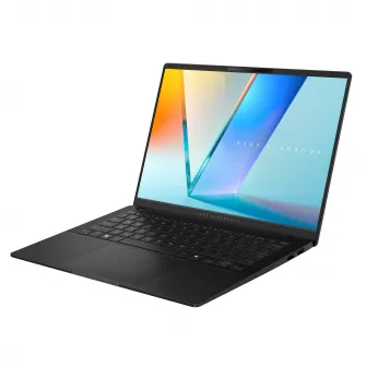 Laptop ASUS Vivobook S14 M5406KA cu procesor AMD Ryzen AI 7 350 pana la 5.0GHz, 14'', 3K, OLED, 120Hz, 24GB LPDDR5X RAM, 1TB SSD, AMD Radeon Graphics, No OS, Neutral Black