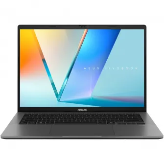 Laptop ASUS Vivobook S14 S3407VA cu procesor Intel Core i5-13420H pana la 4.6GHz, 14'', WUXGA, IPS, 16GB DDR5 RAM, 1TB SSD, Intel UHD Graphics, No OS, Matte Gray