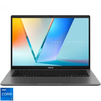 Laptop ASUS Vivobook S14 S3407VA cu procesor Intel® Core™ i7-13620H pana la 4.9GHz, 14'', WUXGA, IPS, 16GB DDR5 RAM, 1TB SSD, Intel® UHD Graphics, No OS, Matte Gray