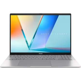 Laptop ASUS Vivobook S16 S3607VA cu procesor Intel Core™ 5 210H pana la 4.8GHz, 16'', WUXGA, 144Hz, IPS, 16GB DDR5 RAM, 1TB SSD, Intel UHD Graphics, No OS, Cool Silver
