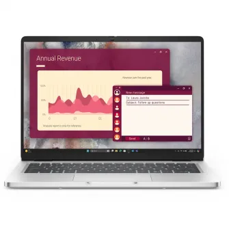 Laptop Dell Pro 14 PC14255 cu procesor AMD Ryzen AI 7 PRO 350 pana la 5.0Ghz, 14