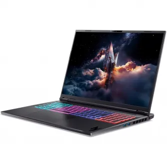 Laptop Gaming Acer Nitro 18 AI AN18-61-R50K cu procesor AMD Ryzen™AI 7 350 pana la 5.0GHz, 18'', WUXGA, IPS, 165Hz, 16GB DDR5 RAM, 512GB SSD, NVIDIA® GeForce RTX™ 5050 8GB GDDR7, No OS, Obsidian Black