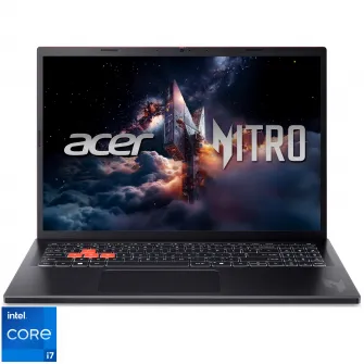 Laptop Gaming Acer Nitro Lite 16 NL16-71G-751G cu procesor Intel Core™ i7-13620H pana la 4.90 GHz, 16'', WUXGA, IPS, 165Hz, 16GB DDR5 RAM, 512GB SSD, NVIDIA GeForce RTX™ 3050 6GB GDDR6, No OS, Shale Black