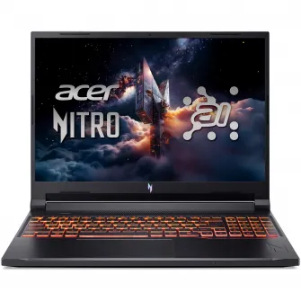 Laptop Gaming Acer Nitro V 16 AI ANV16-42-R71N cu procesor AMD Ryzen™ 7 260 pana la 5.1GHz, 16'', WUXGA, IPS, 180Hz, 16GB DDR5 RAM, 512GB SSD, NVIDIA® GeForce RTX™ 5060 8GB GDDR7, No OS. Shale Black