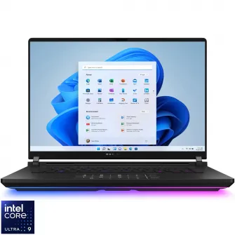 Laptop Gaming ASUS ROG Strix SCAR 16 G635LX cu procesor Intel® Core™ Ultra 9 275HX pana la 5.4GHz, 16'', 2.5K WQXGA, Mini LED, 240Hz, G-Sync, 64GB DDR5, 2TB + 2TB SSD, NVIDIA® GeForce RTX™ 5090 24GB GDDR7, Windows 11 Pro, Off Black