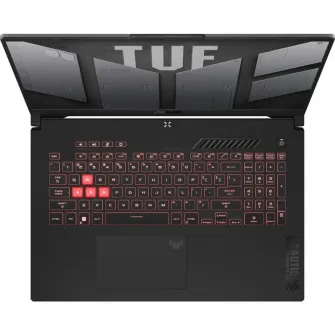 Laptop Gaming ASUS TUF A17 FA707NUG Procesor AMD Ryzena„¢ 7 7445HS 16M Cache, up to 4.7 GHz, 17.3'' FHD 144Hz, 16GB, 1TB SSD, nVidia GeForce RTX 4050 @6GB, Negru/Gri