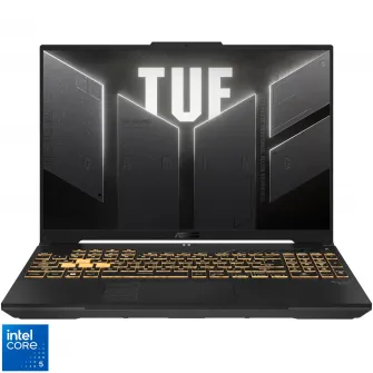 Laptop Gaming ASUS TUF F16 cu procesor Intel® Core™ 5 210H pana la 4.80 GHz, 16'', Full HD+, 144Hz, IPS, 16GB DDR5 RAM, 1TB SSD, NVIDIA® GeForce RTX™ 4050 6GB GDDR6, No OS, Mecha Gray