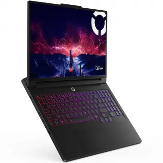 Laptop Gaming Lenovo Legion Pro 7 16AFR10H cu procesor AMD Ryzen 9 9955HX3D pana la 5.4GHz, 16'' WQXGA, OLED, 240Hz, 32GB DDR5 RAM, 1TB SSD, NVIDIA GeForce RTX 5080 16GB GDDR7, No OS, Eclipse Black, 3y on-site Premium Care