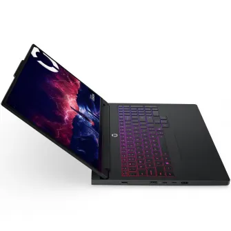 Laptop Gaming Lenovo Legion Pro 7 16AFR10H cu procesor AMD Ryzen 9 9955HX3D pana la 5.4GHz, 16'' WQXGA, OLED, 240Hz, 32GB DDR5 RAM, 1TB SSD, NVIDIA GeForce RTX 5080 16GB GDDR7, No OS, Eclipse Black, 3y on-site Premium Care