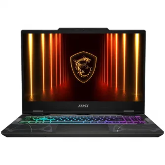 Laptop Gaming MSI Cyborg 15 B2RWEKG cu procesor Intel Core™ 5 210H pana la 4.8GHz, 15.6'', IPS, Full HD, 144Hz, 16GB DDR5 RAM, 512GB SSD, NVIDIA GeForce RTX 5050 8GB GDDR7, No OS, Translucent Black