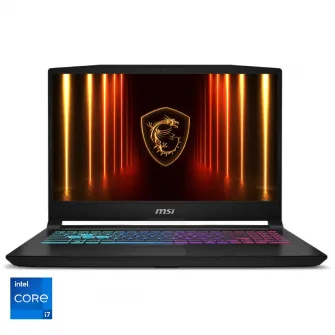 Laptop Gaming MSI Katana 15 HX B14WFK cu procesor Intel Core™ i7-14650HX pana la 5.2GHz, 15.6 QHD, IPS, 165Hz, 16GB DDR5 RAM, 512GB SSD, NVIDIA GeForce RTX™ 5060 8GB GDDR7, No OS, Black