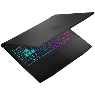 Laptop Gaming MSI Katana A15 AI B8VE cu procesor AMD Ryzen 9 8945HS pana la 5.2GHz, Full HD, IPS, 144Hz, 16GB DDR5 RAM, 512GB SSD, NVIDIA GeForce RTX 4050 6GB GDDR7, Free DOS, Black