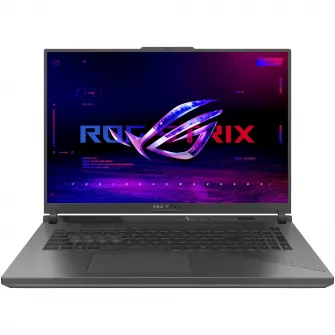 Laptop Gaming ROG Strix G18 G814FP cu procesor AMD Ryzen™ 9 9955HX pana la 5.4GHz, 18'', Full HD+, WUXGA, 144Hz, IPS, 32GB DDR5 RAM, 1TB SSD, NVIDIA GeForce RTX™ 5070 8GB GDDR7, No OS, Eclipse Gray