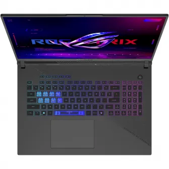 Laptop Gaming ROG Strix G18 G814FP cu procesor AMD Ryzen™ 9 9955HX pana la 5.4GHz, 18'', Full HD+, WUXGA, 144Hz, IPS, 32GB DDR5 RAM, 1TB SSD, NVIDIA GeForce RTX™ 5070 8GB GDDR7, No OS, Eclipse Gray