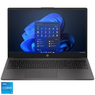 Laptop HP 250 G10 cu procesor Intel® Core™ i5-1335U pana la 4.60 GHz, 15.6, Full HD, 8GB, 512GB SSD, Intel® Iris® Xe Graphics, Windows 11 Pro, Dark Ash Silver