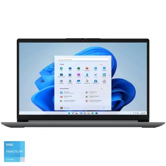Laptop Lenovo IdeaPad 1 15IJL7 cu procesor Intel® Pentium® Silver N6000 pana la 3.3GHz, 15.6'', Full HD, 4GB DDR4, 128GB eMMC, Intel® UHD Graphics, Windows® 11 Home in S mode, Cloud Grey
