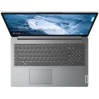 Laptop Lenovo IdeaPad 1 15IJL7 cu procesor Intel® Pentium® Silver N6000 pana la 3.3GHz, 15.6'', Full HD, 4GB DDR4, 128GB eMMC, Intel® UHD Graphics, Windows® 11 Home in S mode, Cloud Grey