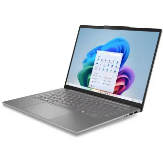 Laptop Lenovo IdeaPad Slim 5 14AHP10 cu procesor AMD Ryzen™ 7 8845HS pana la 5.1GHz, 14'', WUXGA, IPS, 16GB DDR5 RAM, 1TB SSD, AMD Radeon™ 780M Graphics, No OS, Luna Grey