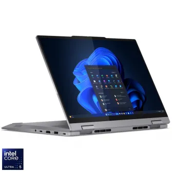 Laptop Lenovo ThinkBook 14 2-in-1 G4 IML cu procesor Intel® Core™ Ultra 5 125U pana la 4.3GHz, 14'',WUXGA, IPS, Touch, 1x 16GB SO-DIMM DDR5-5600, 512GB SSD, Intel® Graphics, Windows® 11 Pro, Luna Grey, 3Y Courier/Carry-in