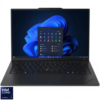 Laptop Lenovo ThinkPad X1 Carbon Gen 13 Aura Edition cu procesor Intel® Core™ Ultra 7 265U pana la 5.30GHz, 14'' 2.8K OLED, 120Hz, Touch, 64GB LPDDR5X RAM, 1TB SSD, Intel Graphics, Win 11 Pro, Black, 3y on-site Premium Care
